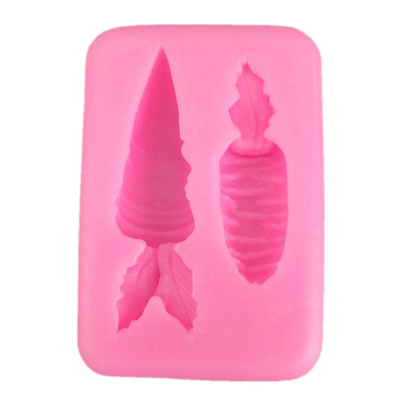 2-Cavity Silicone Carrot Mold for Baking & Crafts by HitMyNeed