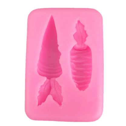 2-Cavity Silicone Carrot Mold for Baking & Crafts by HitMyNeed