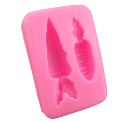 2-Cavity Silicone Carrot Mold for Baking & Crafts by HitMyNeed