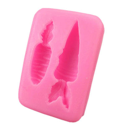 2-Cavity Silicone Carrot Mold for Baking & Crafts by HitMyNeed