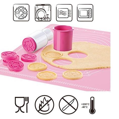 2-in-1 Animal Silicone Cookie Stamp & Cutter Set by HitMyNeed