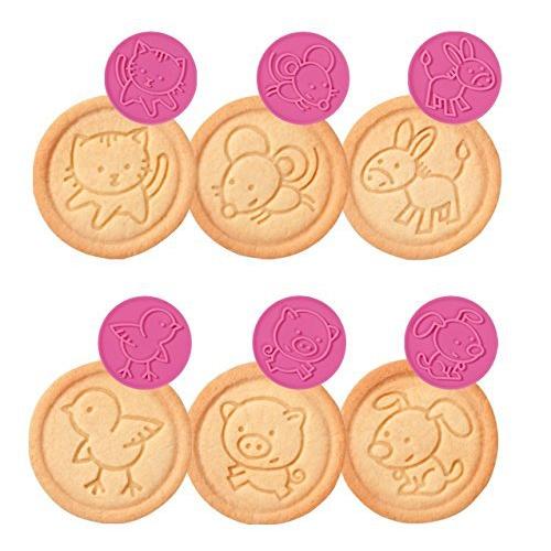 2-in-1 Animal Silicone Cookie Stamp & Cutter Set by HitMyNeed