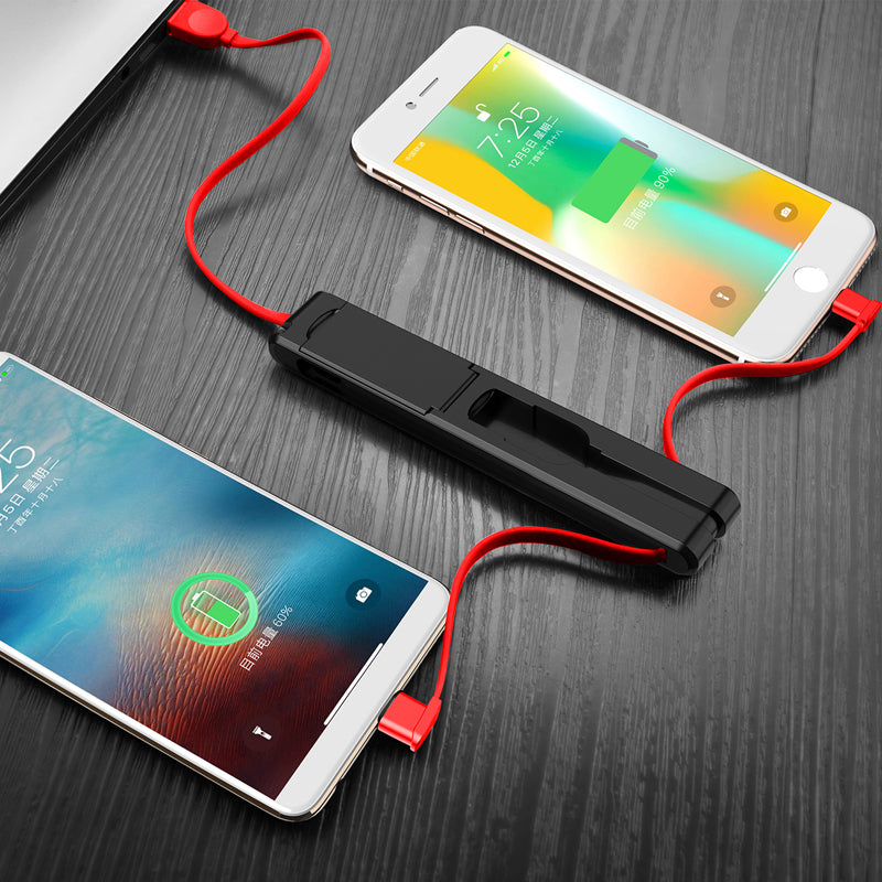 2-in-1 Apple & Android USB Charging Cable with Stand by HitMyNeed