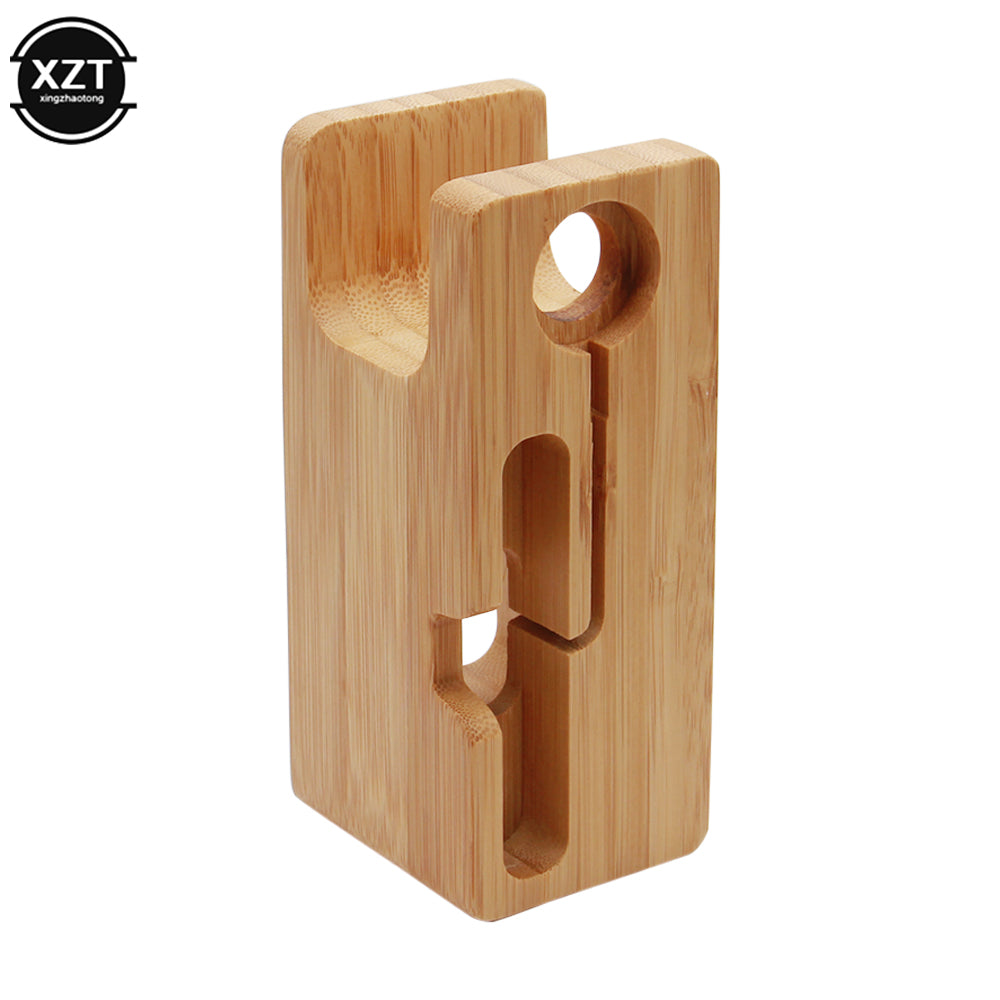 2-in-1 Bamboo Apple Charging Station Dock by HitMyNeed
