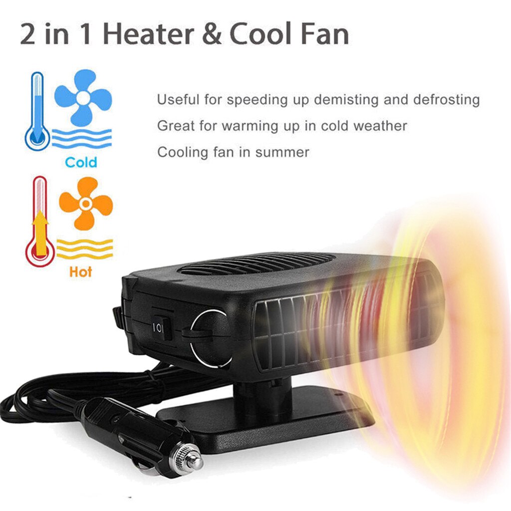 2-in-1 Car Defroster and Cooling Fan 12V 200W by HitMyNeed