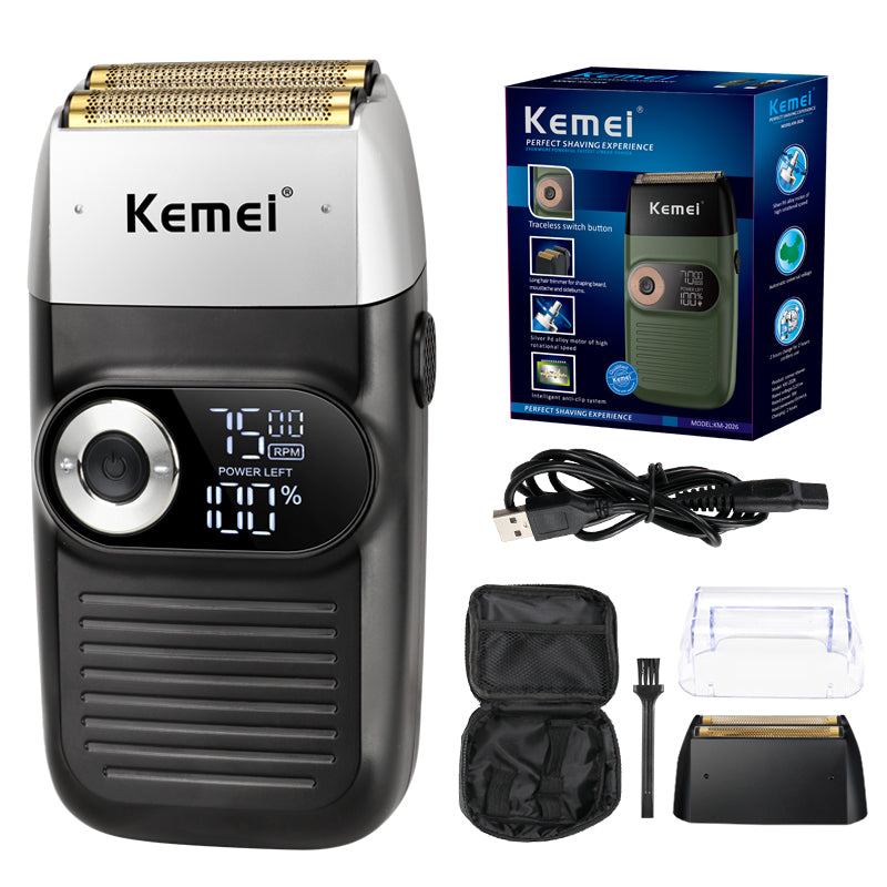 2-in-1 Cordless Electric Shaver with LCD Display km-2026 by HitMyNeed