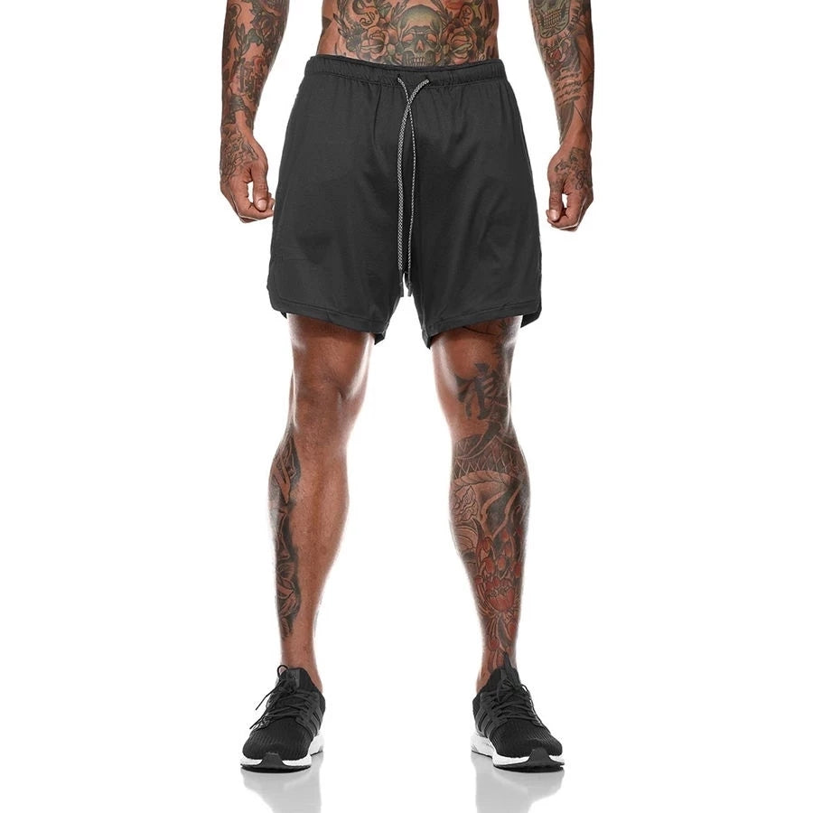 2-in-1 Double Layer Running & Training Shorts by HitMyNeed