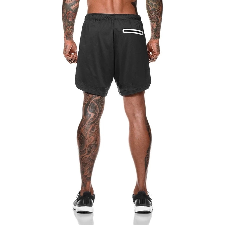 2-in-1 Double Layer Running & Training Shorts by HitMyNeed