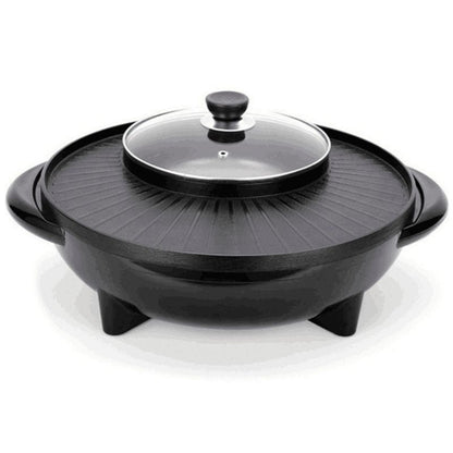 2-in-1 Electric Hot Pot and Grill Cooker 1700W by HitMyNeed