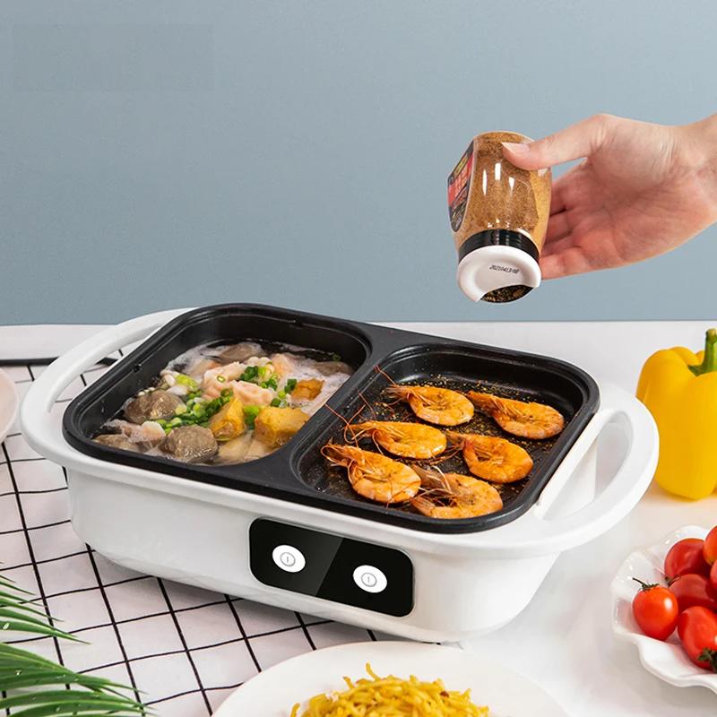 2-in-1 Electric Shabu Pot and Grill Griddle by HitMyNeed