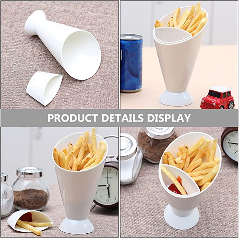 2-in-1 French Fry Cone with Dual Sauce Cups by HitMyNeed