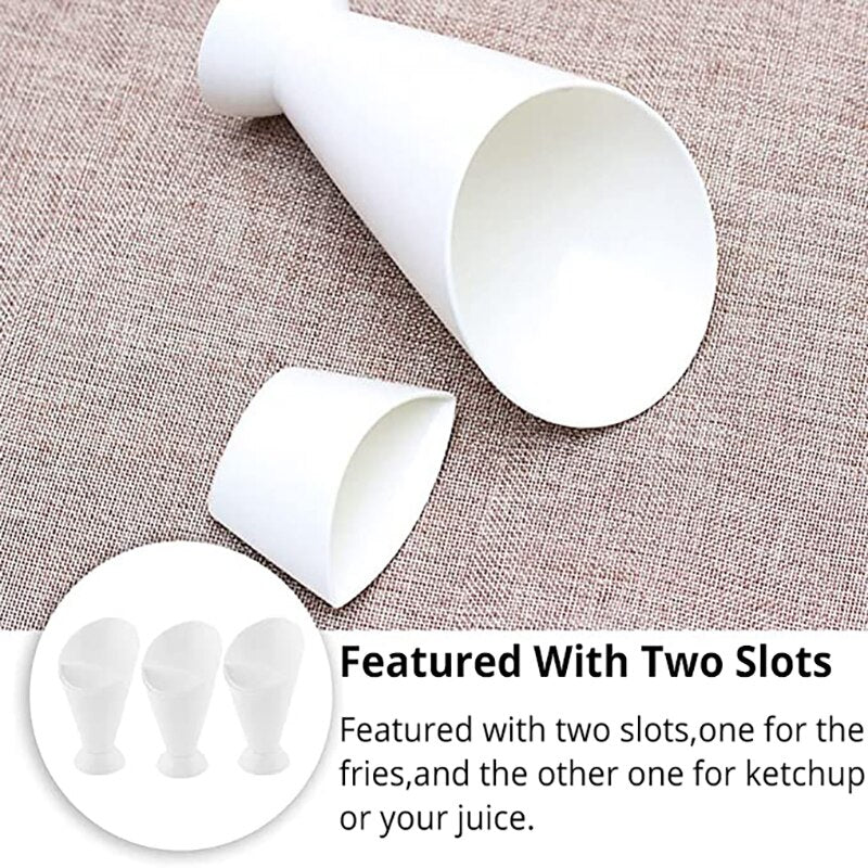 2-in-1 French Fry Cone with Dual Sauce Cups by HitMyNeed