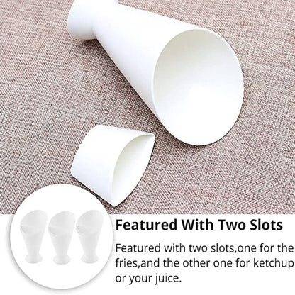 2-in-1 French Fry Cone with Dual Sauce Cups by HitMyNeed
