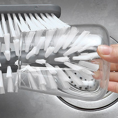 2-in-1 Glass and Bottle Cleaning Brush with Suction Base by HitMyNeed