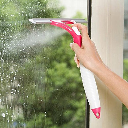 2-in-1 Glass Window Squeegee with Built-In Sprayer by HitMyNeed