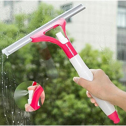2-in-1 Glass Window Squeegee with Built-In Sprayer by HitMyNeed