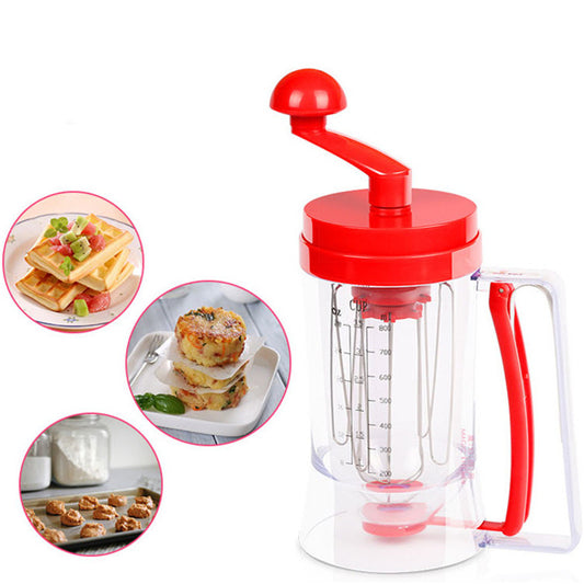 2-in-1 Hand-Cranked Batter Dispenser & Mixer by HitMyNeed