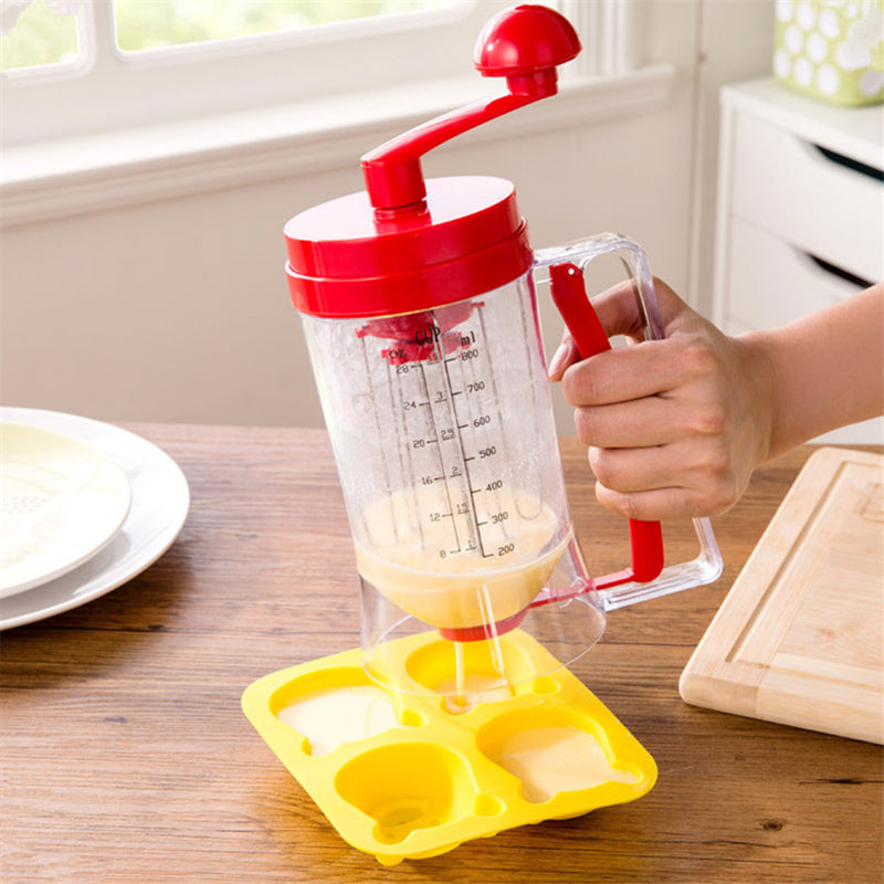 2-in-1 Hand-Cranked Batter Dispenser & Mixer by HitMyNeed