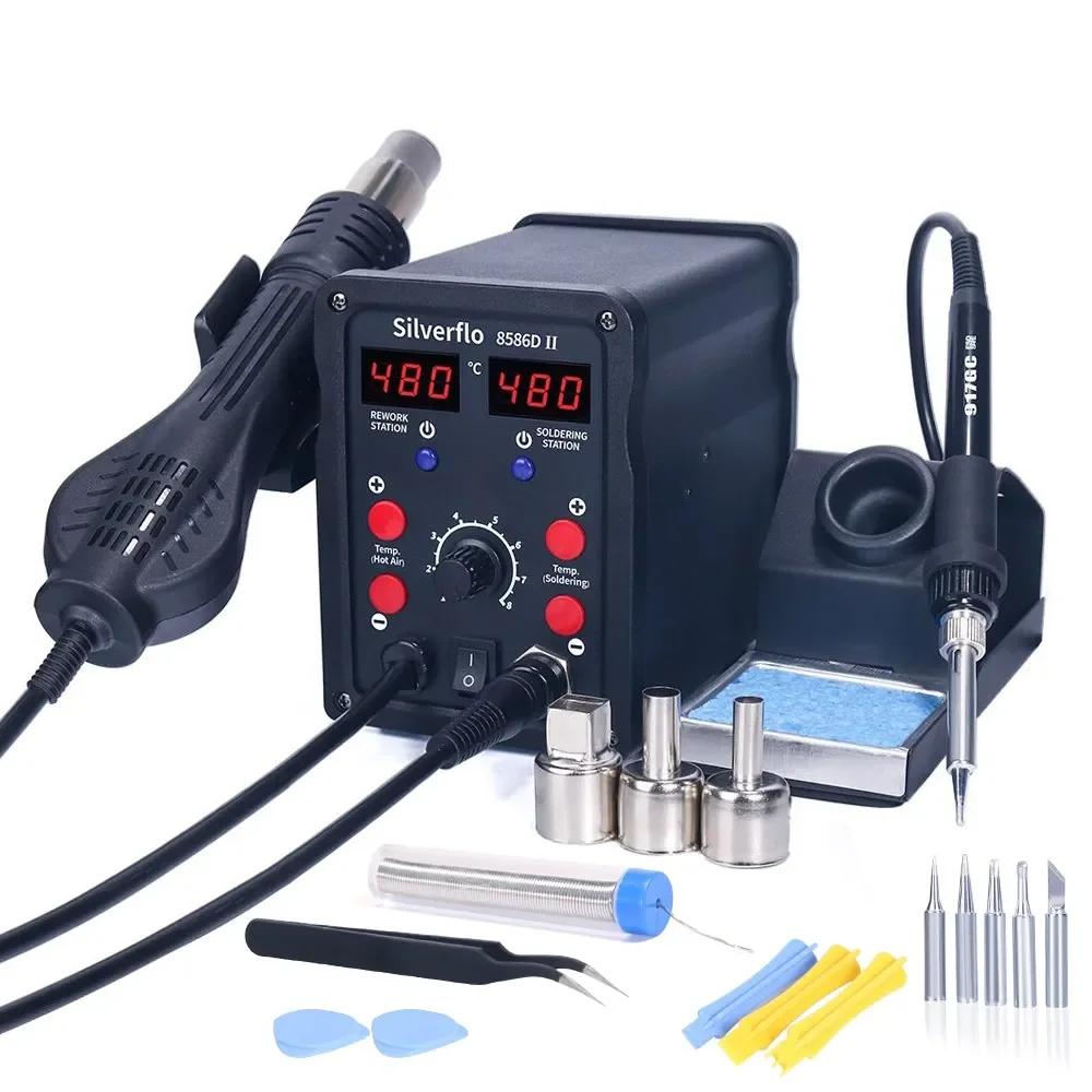 2-in-1 Hot Air & Soldering Station with Dual Display by HitMyNeed