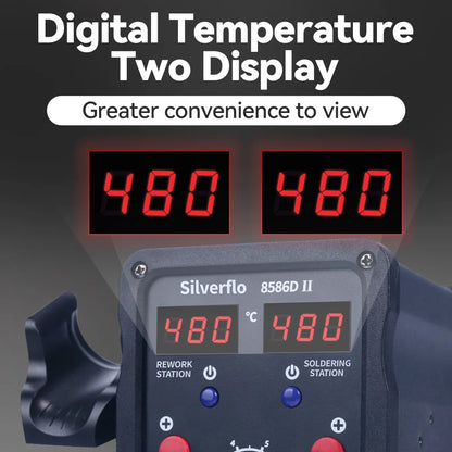 2-in-1 Hot Air & Soldering Station with Dual Display by HitMyNeed