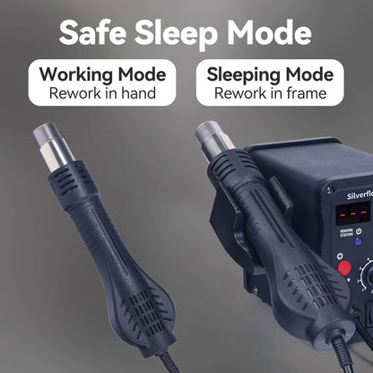 2-in-1 Hot Air & Soldering Station with Dual Display by HitMyNeed