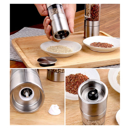 2-in-1 Manual Salt and Pepper Mill Grinder 22cm by HitMyNeed