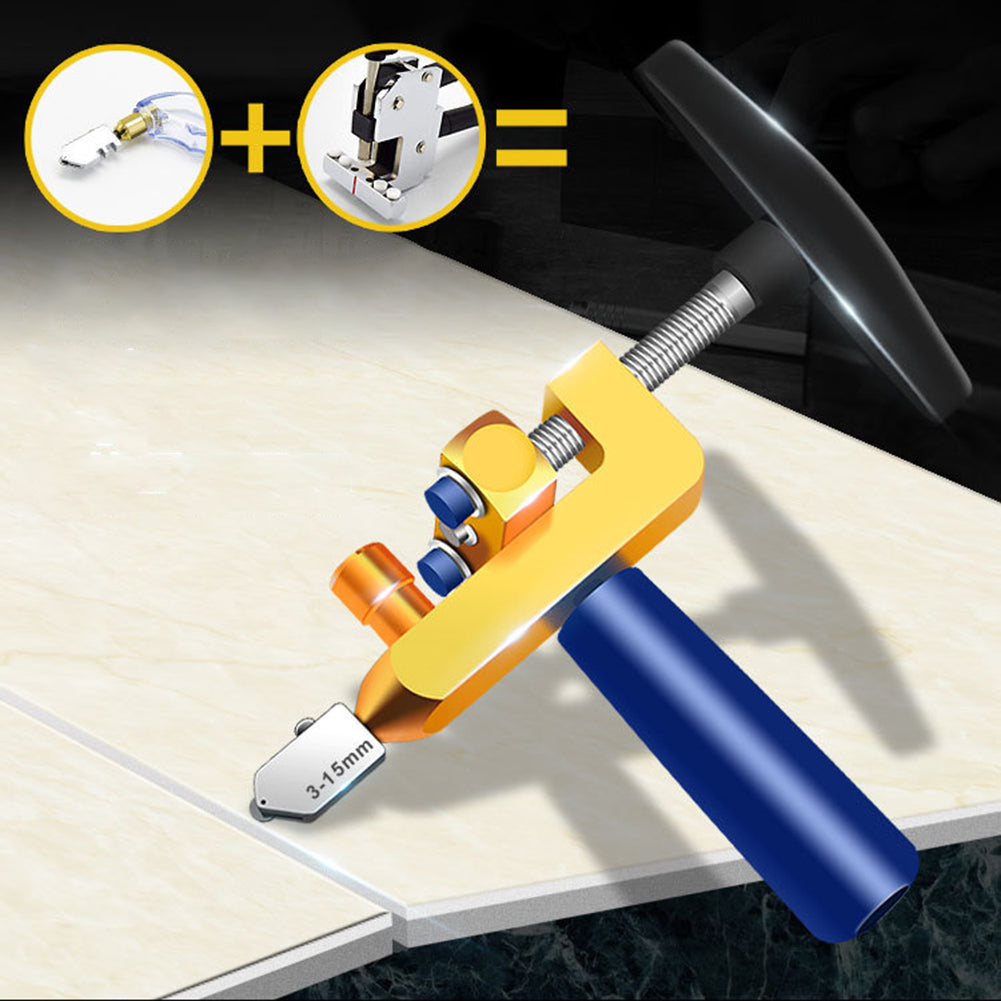 2-in-1 Manual Tile & Glass Cutter with Diamond Wheel by HitMyNeed