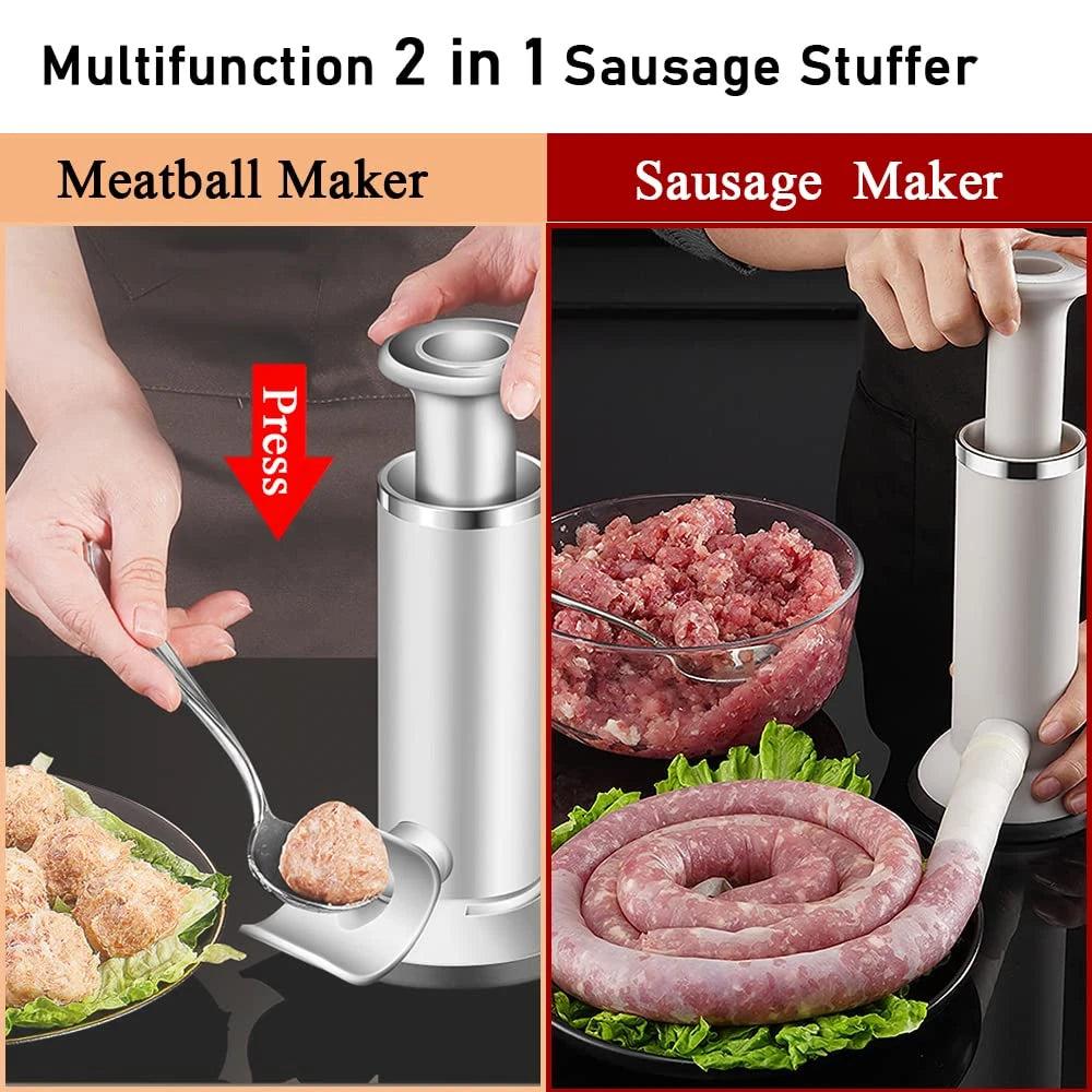 2-in-1 Manual Vertical Sausage & Meatball Maker by HitMyNeed