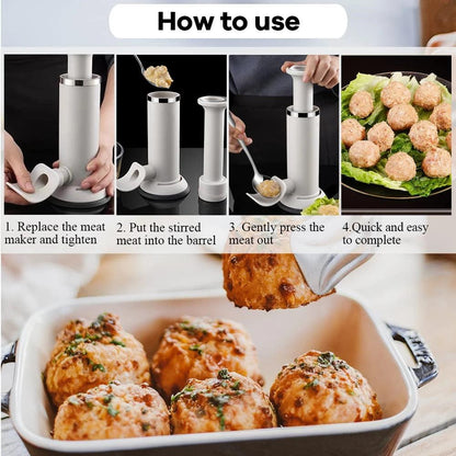 2-in-1 Manual Vertical Sausage & Meatball Maker by HitMyNeed