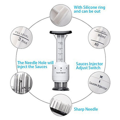 2-in-1 Meat Tenderizer and Marinade Injector by HitMyNeed