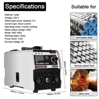 2-in-1 MIG MMA IGBT Inverter Welder 20-120A by HitMyNeed