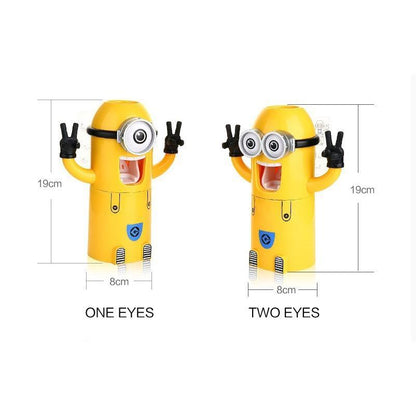 2-in-1 Minion Toothpaste Dispenser & Brush Holder by HitMyNeed