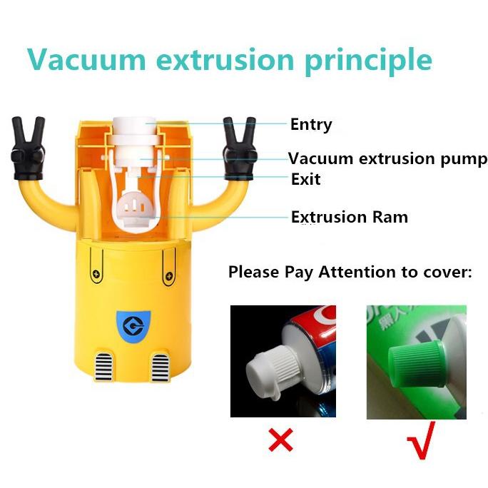 2-in-1 Minion Toothpaste Dispenser & Brush Holder by HitMyNeed