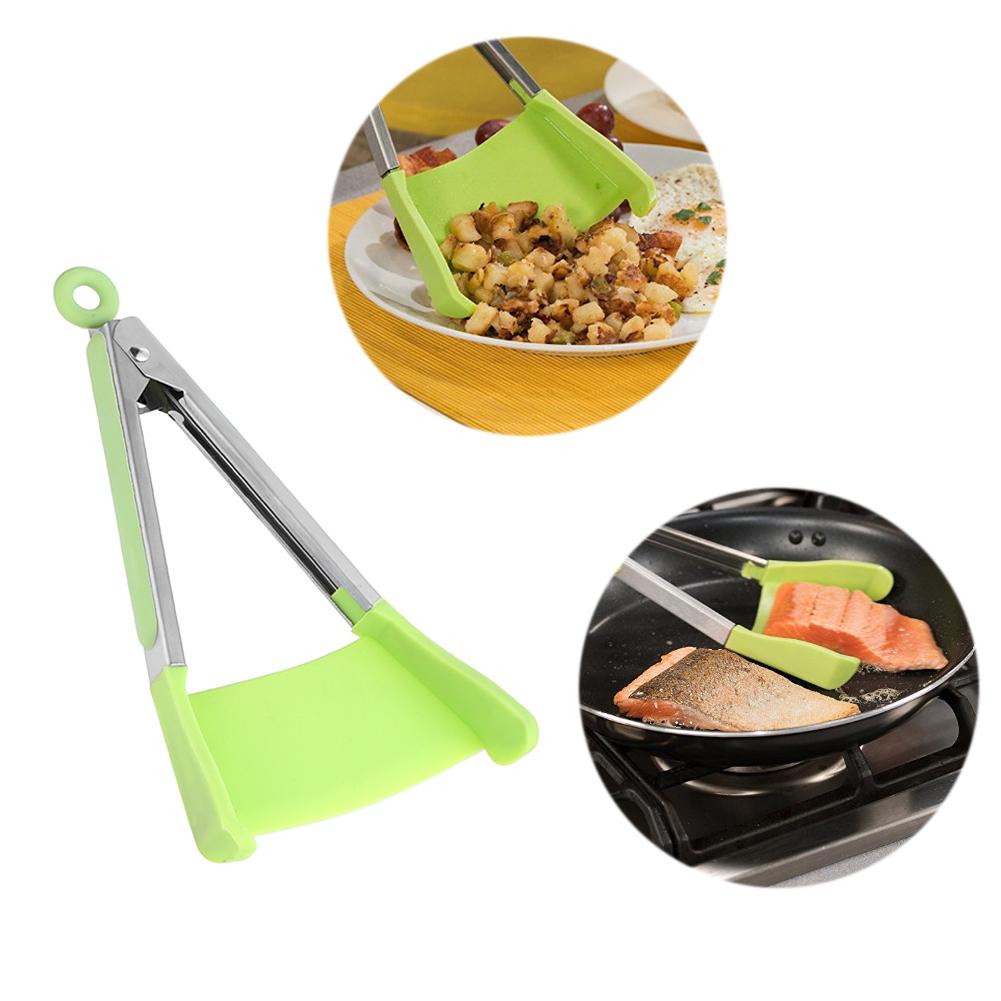 2-in-1 Non-Stick Tong Spatula Stainless Steel by HitMyNeed