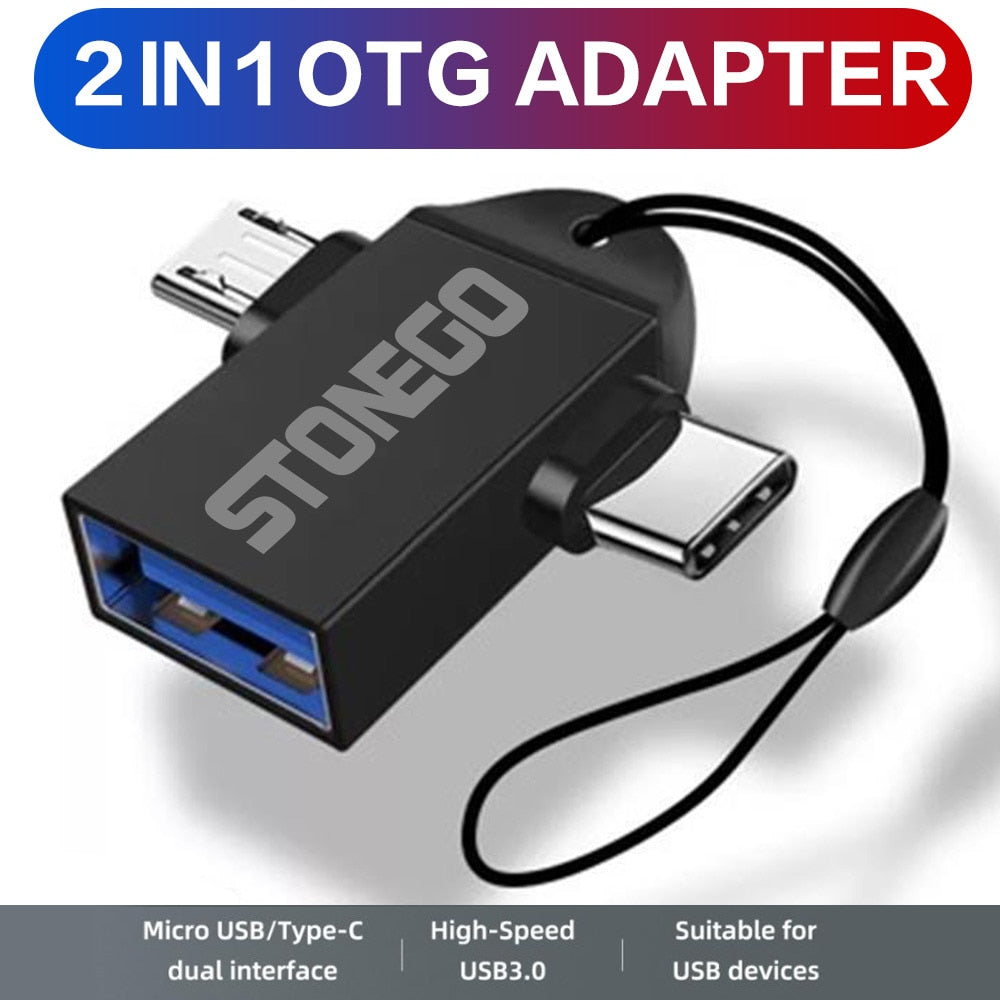 2-in-1 OTG USB Adapter Type-C & Micro USB Converter by HitMyNeed