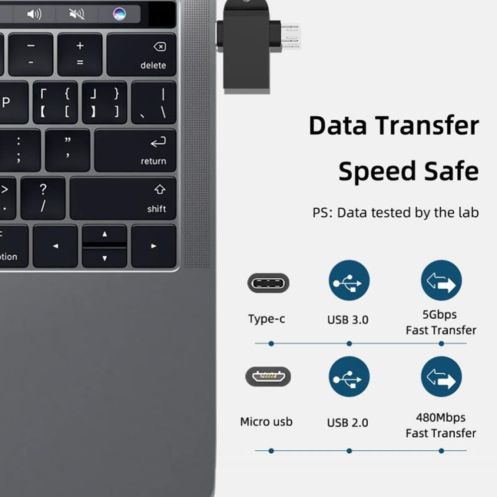 2-in-1 OTG USB Adapter Type-C & Micro USB Converter by HitMyNeed