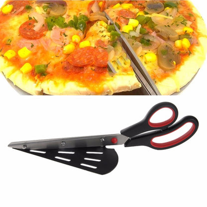 2-in-1 Pizza Scissors Slicer and Server by HitMyNeed