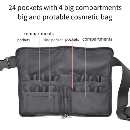 2-in-1 PU Leather Makeup Brush Belt Organizer Bag by HitMyNeed