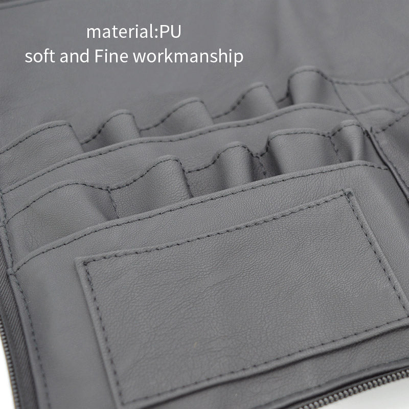 2-in-1 PU Leather Makeup Brush Belt Organizer Bag by HitMyNeed