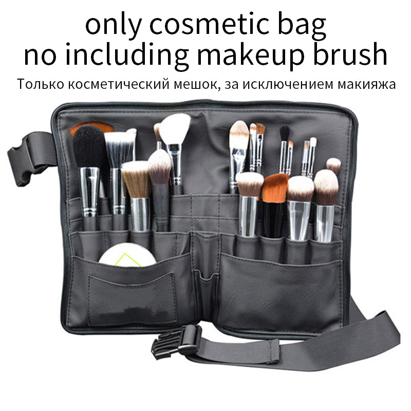 2-in-1 PU Leather Makeup Brush Belt Organizer Bag by HitMyNeed