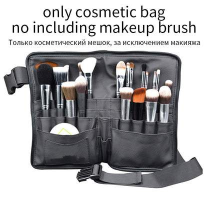 2-in-1 PU Leather Makeup Brush Belt Organizer Bag by HitMyNeed