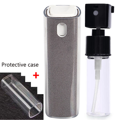 2-in-1 Refillable Microfiber Screen Cleaner Set grey-with-case by HitMyNeed