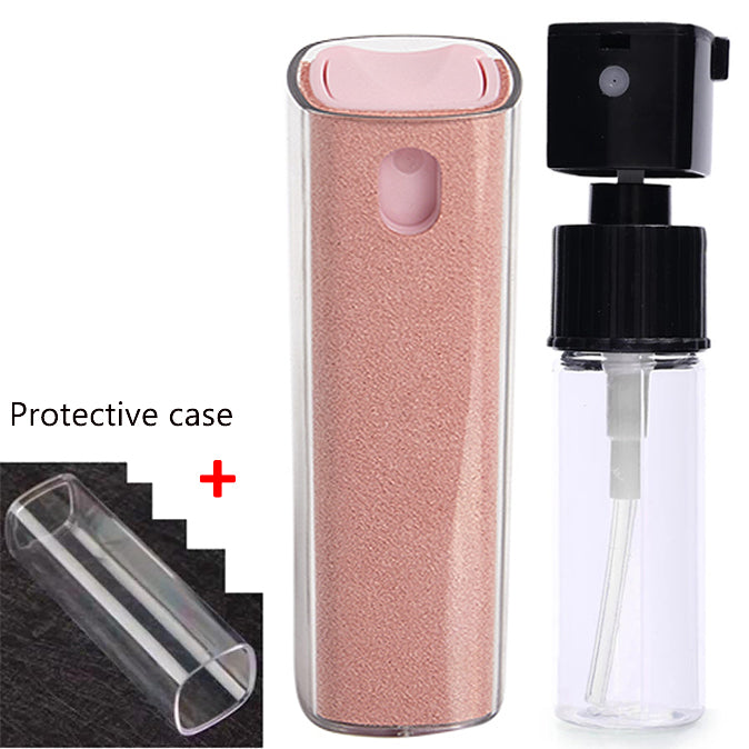 2-in-1 Refillable Microfiber Screen Cleaner Set pink-with-case by HitMyNeed