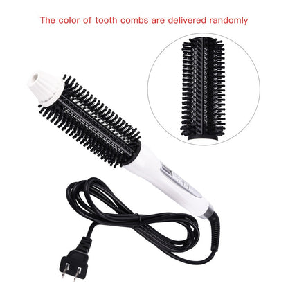 2-in-1 Rotating Ceramic Curling Brush with LCD by HitMyNeed