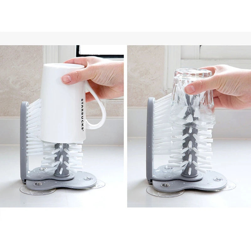 2-in-1 Sink Suction Cup Bottle & Pacifier Cleaning Brush by HitMyNeed