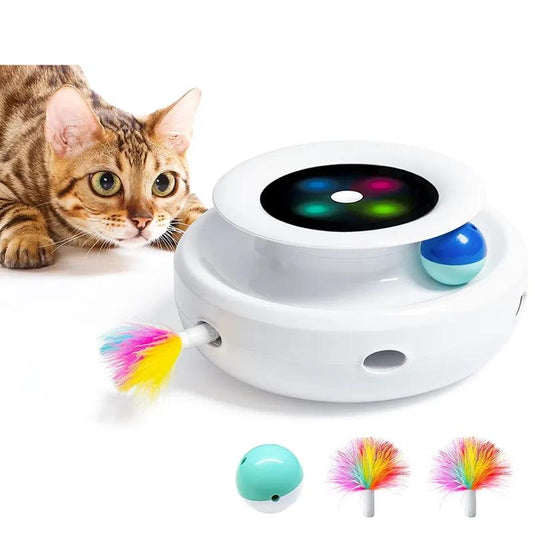 2-in-1 Smart Interactive Feather & Ball Pet Toy Set by HitMyNeed