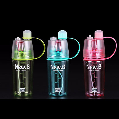 2-in-1 Sports Mist Spray and Drinking Water Bottle 400ml by HitMyNeed
