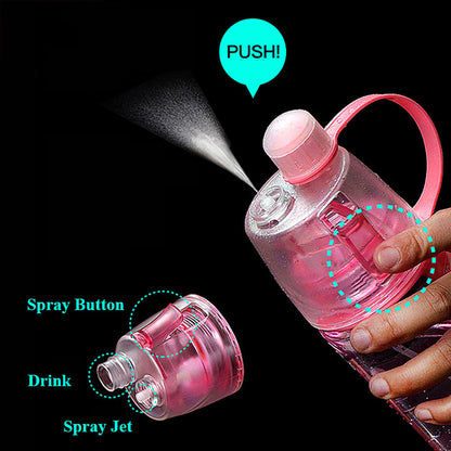 2-in-1 Sports Mist Spray and Drinking Water Bottle 400ml by HitMyNeed