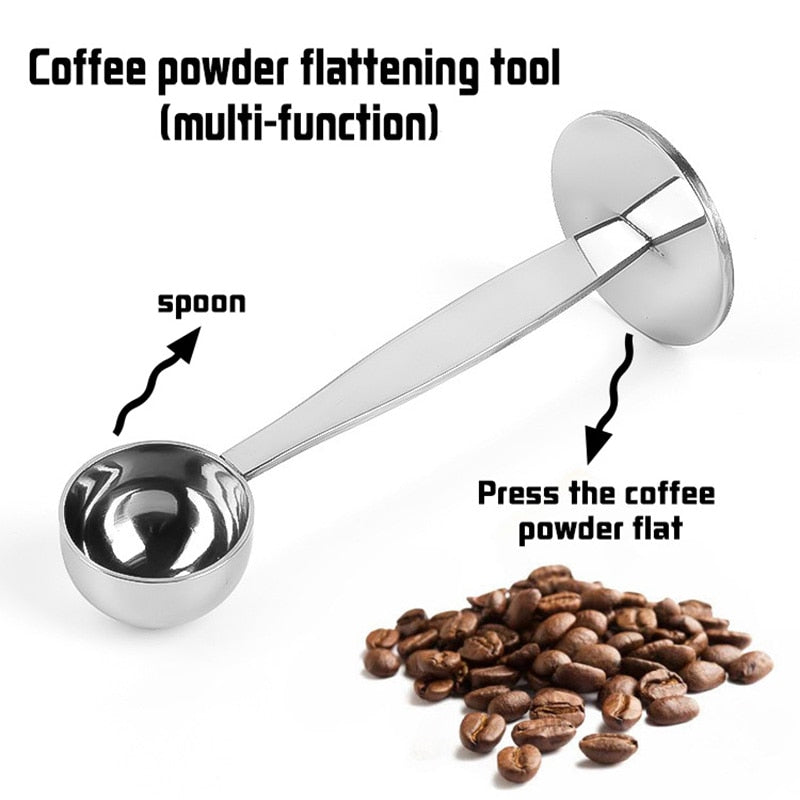 2-in-1 Stainless Steel Coffee Measuring Spoon & Tamper by HitMyNeed