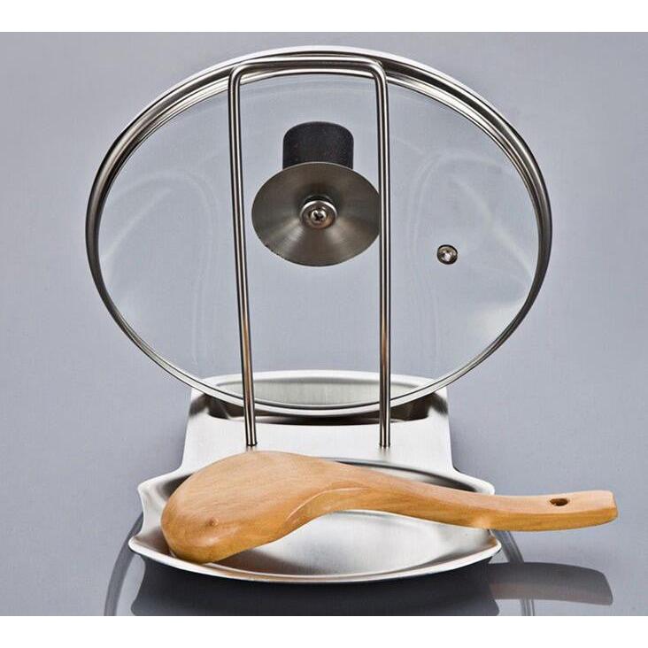2-in-1 Stainless Steel Pot Lid and Utensil Holder by HitMyNeed